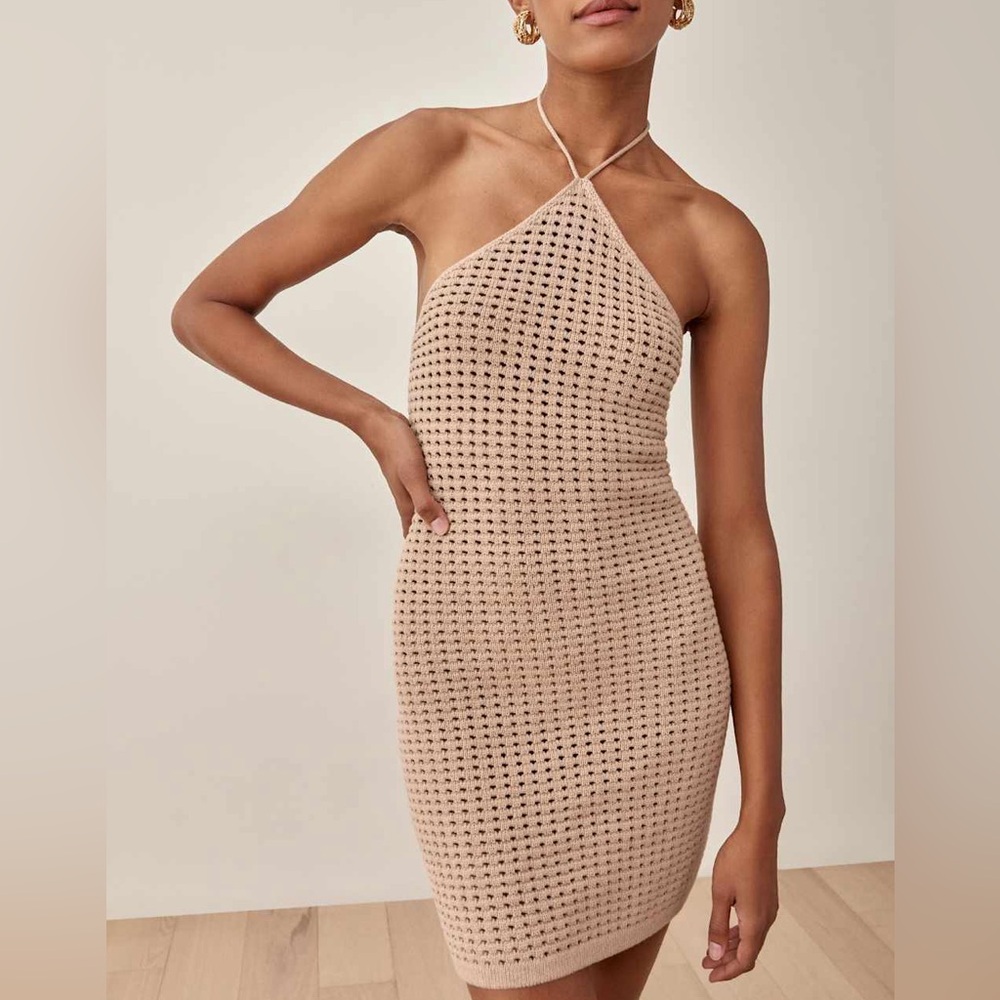 Like New! Reformation Martel Open Knit Mini Dress Size M